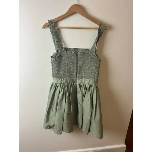 Alice‎ + Olivia Barrett Smock Bodice Stretch Cotton Party Dress Size 8 - Picture 2 of 5